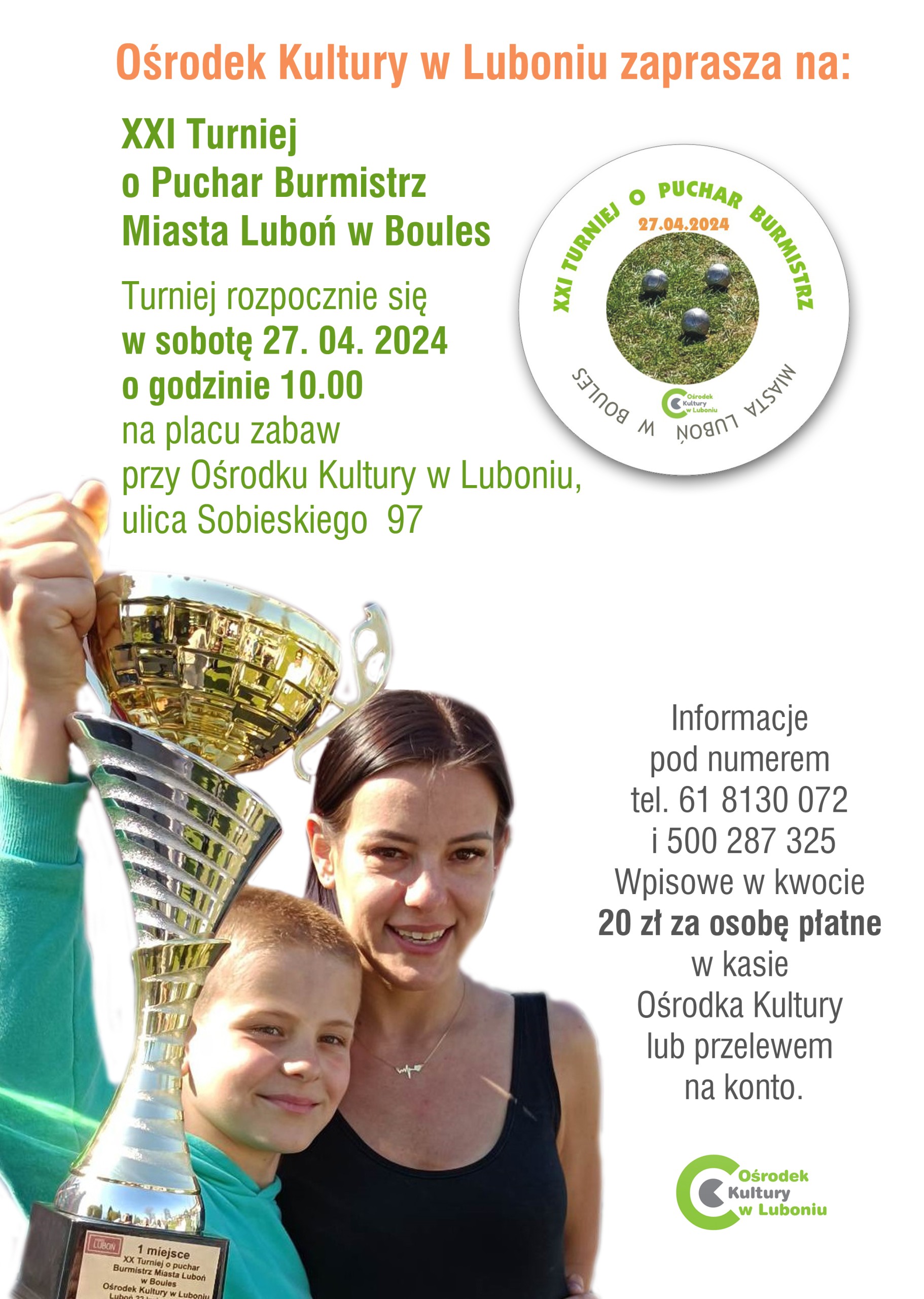 XXI Turniej o Puchar Burmistrz Miasta Luboń w Boules